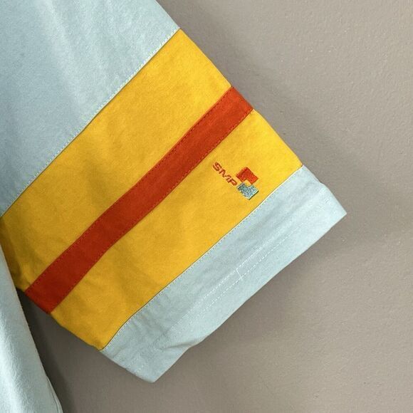 Vtg SMP Shirt Mens L Oversized Colorblock Short Sleeves 90s Skateboarding #LARRY - Picture 2 of 7